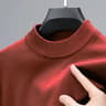 Mens Half Turtleneck Knit Sweater Casual Solid Color Pullover 10