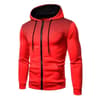 Mens Zip Up Fleece Bomber Jacket Hooded Casual Coat 8