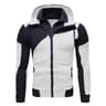 Mens Zip Up Fleece Bomber Jacket Hooded Casual Coat 29