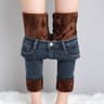 Womens Thermal Fleece Lined Skinny Jeans 12