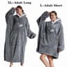 Oversized Plush Fleece Hoodie Blanket With Hood And Pockets 15