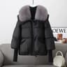 Winter Down Cotton Padded Jacket For Women With Fur Collar 6