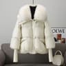 Winter Down Cotton Padded Jacket For Women With Fur Collar 7