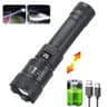 High Power LED Flashlight USB Rechargeable With Display Zoom Lantern 9