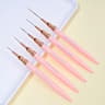 Ultra Thin Pink Nail Art Liner Brushes Set 5 Pcs 15