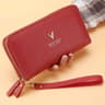 Long Womens Clutch Wallet With Double Zipper And Tassel Accent 13