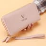 Long Womens Clutch Wallet With Double Zipper And Tassel Accent 16