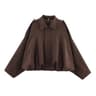 Womens Suede Bomber Jacket In Brown And Green 6