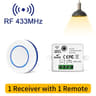 Wireless RF Light Switch 433MHz Relay Receiver Panel 8