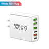 HighPower 65W Universal USB Mobile Phone Fast Charger 11