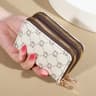 Vintage Faux Leather Card Holder Wallet With Zipper And Coin Pocket 7