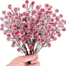 5 Or 10 Piece Christmas Snowflake Red Berry Branch Decorations 6