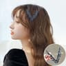 Luxury Crystal V Shape Hair Clip For Women 9