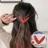 Luxury Crystal V Shape Hair Clip For Women 8