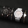Elegant Leather Couple Watch Set 10