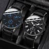 Elegant Leather Couple Watch Set 7