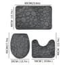 Stone Pattern Bathroom Mat Set 6