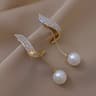 Elegant Pearl Crystal Tassel Earrings 5