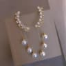 Elegant Pearl Crystal Tassel Earrings 8