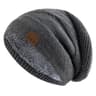 Unisex Slouchy Fur Lined Winter Beanie Hat 9