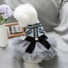Cozy Grey Blue Princess Pet Dress For Autumn And Winter 6