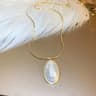 Large Oval Pearl Necklace And Stud Earring Set For Women 7