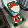 Santa Bathroom Decor Seat Cover Set 6