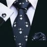Stylish Purple Silk Tie Set For Men With Pocket Square And Cufflinks For Formal Occasions 10