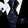 Stylish Purple Silk Tie Set For Men With Pocket Square And Cufflinks For Formal Occasions 23