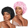 Satin Sleeping Bonnet With Stretchy Tie Band Adjustable Hair Cover For Women 14