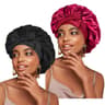 Satin Sleeping Bonnet With Stretchy Tie Band Adjustable Hair Cover For Women 17