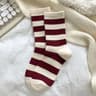 Cozy Cotton Knit Winter Socks Women Mid Calf Casual Warm Socks 9