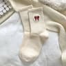 Cozy Cotton Knit Winter Socks Women Mid Calf Casual Warm Socks 6