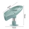 Leaf Shaped Drain Soap Holder With Suction Cup Base 7