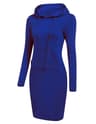 Womens Hooded Dress With Long Sleeves And Cozy Autumn Styling 7