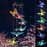 Solar LED Color Changing Butterfly Dragonfly Wind Chime 8