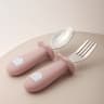Baby Silicone Spoon And Fork Set With Stainless Steel Tips 5