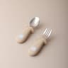 Baby Silicone Spoon And Fork Set With Stainless Steel Tips 7