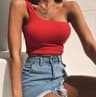 One Shoulder Sleeveless Crop Top 10