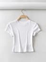 Short Sleeve O Neck Crop Top 4