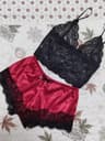 Lace Crop Top And Shorts Pajama Set 10