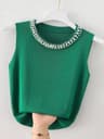 Sleeveless Knit Vest Top For Women Summer Casual Wear 8