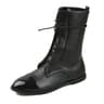 Round Toe Women Leather Lace Up Anti Slip Comfortable Booties 2