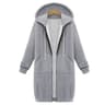 Women Thick Fleece Hooded Parka Jacket Winter Zip Up Sweatshirt Sports Outwear 7