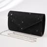 Elegant Silver Glitter Envelope Evening Bag  Shiny Ladies Chain Shoulder Bag For Weddings  Parties 8