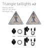 Triangle Bicycle Tail Light Safety Warning Light For Cycling 7