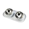 Stainless Steel Double Pet Bowl Set With Non Slip Base For Dogs And Cats 8