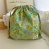 Vintage Floral Print Drawstring Organizer Bag For Women 9
