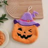Halloween Cute Pumpkin Coral Velvet Hanging Hand Towel 8