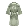 Womens Grass Green Bride And Bridesmaid Satin Robes 13
